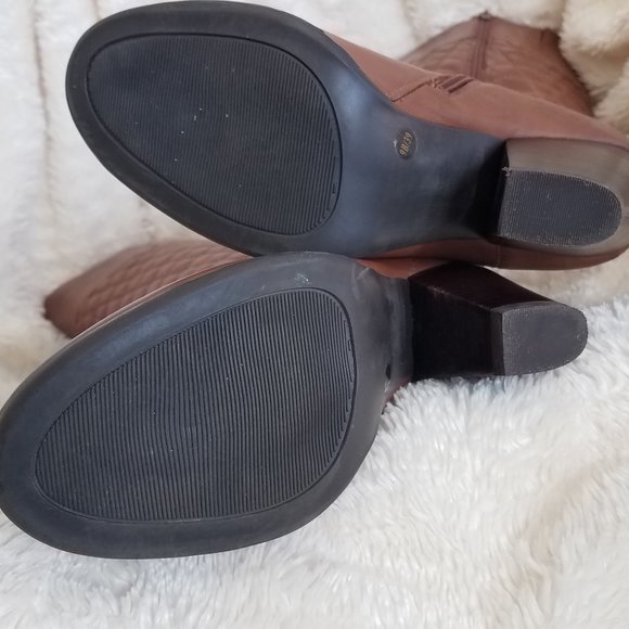 SIZE 9 Sole Society Quilted Brown Leather Boots EUC, "Bryan" - Picture 12 of 13